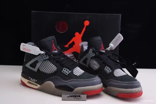 CV9388-001 Air x Off White Bred 4 Jordan Retro 0507